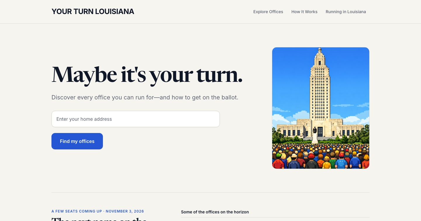 Your Turn LA candidate recruitment tool